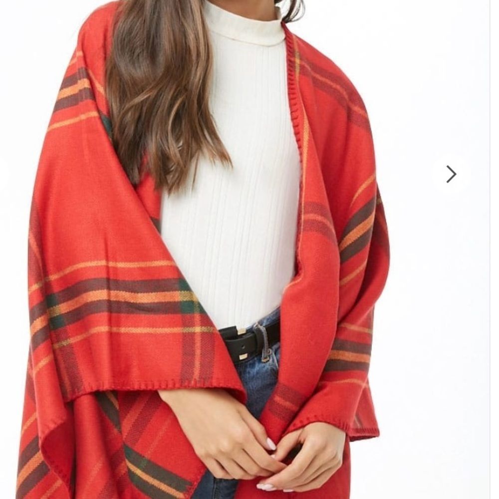 Plaid Flannel Shawl - Picture 2 of 11